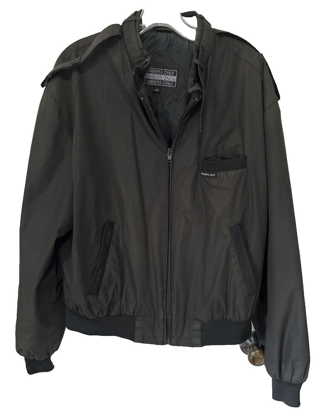 Members Only Chest Size 44 Men's Iconic Racer Jacket Lined Cotton Blend